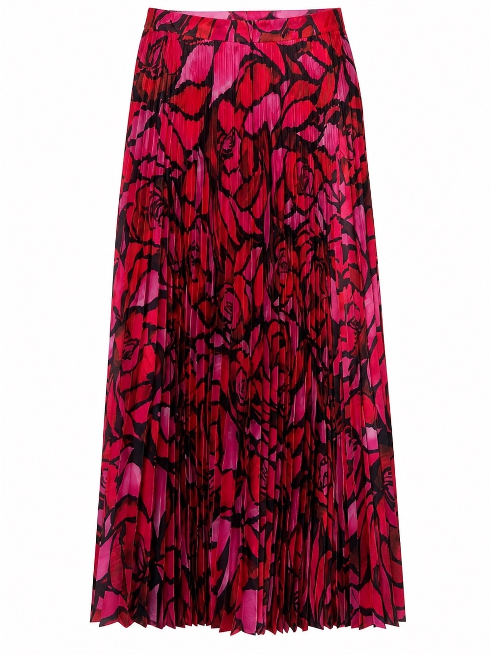 Milly‎ Otha Printed Pleated Skirt Rose Pink Sz 4 NWT